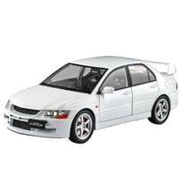 1/24 Mitsubishi Lancer Evolution lydinio sportinio automobilio modelis Metaliniai liejiniai Lenktyninio automobilio modeliai Garso ir šviesos Vaikų žaislai Dovana balta