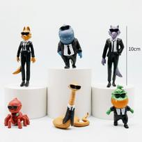 6pcs Movie The Bad Guys action figure Toys Kawaii Wolf Piranha Snake Shark Tarantula Anime Doll PVC Animal Toy birthday  Gift