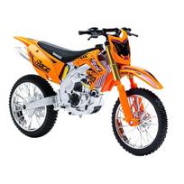 1/10 KX450 lydinio sportinio motociklo modelis, metalo liejimo būdu pagamintas gatvės, kelio, kroso lenktyninio motociklo modelis, imitacija, vaikų žaislas, dovana oranžinė