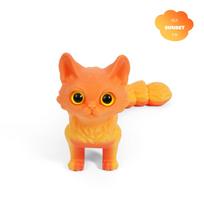 3D Spausdinti Mieli Katės Fidget Žaislai Uodegos Sąnarys Judantis Kawaii Kačiukas Kambario Dekoras Automobilio Dekoras Darbalaukio Dekoracijos Dovanos Draugams 12CM oranžinė