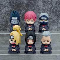 6 vnt./rinkinys Naruto Anime figūrėlės Shippuden Veiksmo figūrėlės Q versija Mielos Akatsuki Itachi Pain Obito Modelis Lėlė Kolekcija Žaislai Dovana