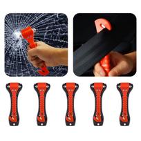 Safety Hammer Camping Driving Car Seat Belt Cutter 2-In-1 Emergency Break Window Glass Punch Survival Life Rescue Tools A