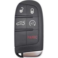 5 mygtukų išmaniojo nuotolinio valdymo pultelio pakeitimas Jeep Grand Cherokee, Dodge Challenger, Charger, Dart, Durango, Journey, Chrysler 300 beraktės įėjimo pulteliui