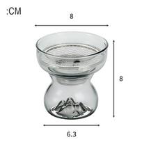 Glass Incense Burner Mountain Incense Holder for Coil Incense and Cone Incense with Glass Ash Catcher for Meditation Yoga Spa
