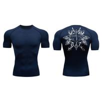 Stylish Graphic Compression Shirt for Men Christian Gym Workout Running T-Shirt Tee Tops Athletic Quick Dry Undershirt Baselayer S