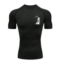 Grim Reaper  Men's Sports T-shirt Training Compression Quick Dry Short Sleeve Rashgard Tops Jogging Running Workout T-Shirt S
