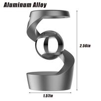 Desktop Rotating Gyroscope Finger Fidget Spinner Toy All Aluminum Alloy Spinning Gyro Silver Metallic Accents For Adults Gift