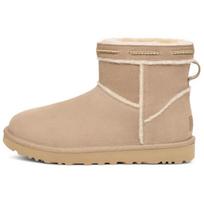 UGG Cow Split Leather Short Snow Boots Unisex Sand Dune 1166751-DUNE 38