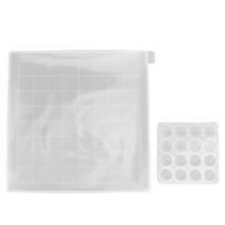 2pcs Resin Casting Mould Transparent Chess Mould Flexible Silicone Resin Mould DIY Checkers Board Set Crafting