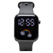 ALIAS LED Digital Kids Watch with Silicone Band WW22043BK Black juoda