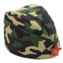 Fashion Service Cap Lightweight Theater Stage Cosplay Costume Boat Hat Dark Green Dance Performance Hat Square Dance kamufliažas