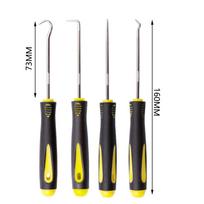 4pcs Universal O-Ring Pick Puller Remover Car Repair Tools Seal Gasket Pick Hooks Tools 4Pcs Yellow S