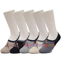 Arnold Palmer Non-Slip Minimizing Slip-Off Women's Diagonal Cotton Socks 5 Pairs SL001 SL001_5 pairs