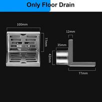 for 50 Pipe Corner Floor Drain 304 Stainless Steel Wear Resistant Side Drainage Thickened 10cm Wall Drain Shower Room