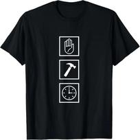 Funny - Stop Hammer Time Graphic icon T-shirt T-Shirt S įvairiaspalvis