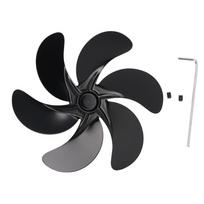6-Blades Fireplace Fan Blades High Temperature Resistant Heat Powered Fan  Circulating Warm Air