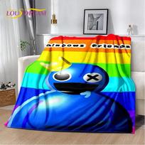 Game R-Rainbow Friends Cartoon Soft Flannel Blanket for Beds Bedroom Sofa Picnic ,Throw Blanket for Cover Outdoors Leisure Gift 75x90cm