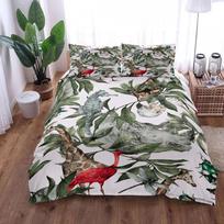 Džiunglių tropinis pledo užvalkalų komplektas Karališko dydžio Karalienės Dvigulis Pilnas Dvigulis Viengulis Dydis Chinoserie patalynės komplektas 140x200cm