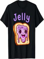 Jelly Peanut Butter Cute Food Lover Best Friend Matching T-Shirt S įvairiaspalvis