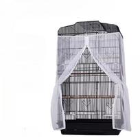 Nylon Mesh Bird Cage Cover Shell Skirt Net Easy Cleaning Seed Catcher Guard Bird Cage Accessories Airy Mesh Parrot Bird Cage Net (WHITE,140-170x50cm) balta