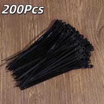 500/200Pcs Screw Hole Cable Ties Reusable Fixed Nylon Cable Ties Self-Locking Cord Ties Straps Fastening Loop Office Organizer 200PCS juoda