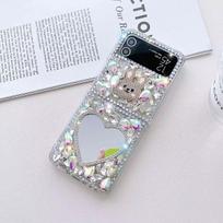 Folding phone case Suitable for Samsung Zflip5/6 phone case Mirror ZFlip3/4 luxury flip phone case Samsung zflip 1 balta