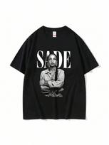 90s Singer S-Sade Print Graphic T Shirt unisex Wounisex Hip Hop Vintage Short Sleeve T-Shirts 100% Cotton Oversized T-Shirt Streetwear S įvairiaspalvis
