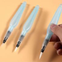 3PCS Drawing Pen Set Pointed Reservoir Brushes Refillable Solid Watercolor Pen Water Color Brush Easy to Use Art Stationery Pen