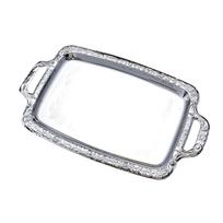 Vintažinio stiliaus metalinis padėklas patiekalams Metalinis maisto padėklas Nešiojamas duonos padėklas Valgomojo kambarys 39x23cm