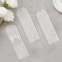 10Pcs Transparent Blank Acrylic Bookmark Tag Diy Gift Gift Luggage Tag Personalized Creative Book Plate