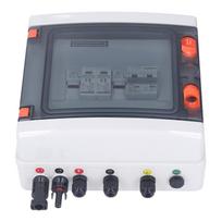 DC1000V PV Combiner Box Waterproof 1 in 1 Out Solar Combiner Box with 15A Fuse 16A Circuit Breaker