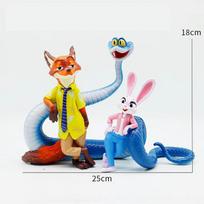 Miniso Zootopia2 Gyvūnų Veiksmo Figūrėlės Žaislai Kiškis Judy Hopps Lapė Nick Wilde Filmo Vaikams Dovana Kolekcinės Figūrėlės