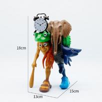 New Italian Brainrot Tung Tung Tung Figure Toy Tungtung Sahur Tralalero Tralala Shark PVC Toy Model Desk Home Decoration Gifts