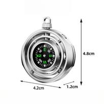 Compass Mini Fidget Roller Spinner EDC Metal Spinning Top Tip Gyro Relieve Stress Relief Toy Pendant Antistresse for Children sidabras