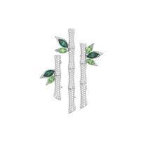 Swarovski Išskirtinis Blizgantis Bambuko Kristalo Sagė Moteriška sagė 5645368 Box (Random Color),F,Silver