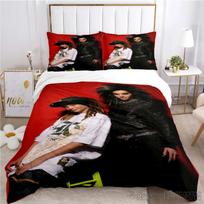 Tokio Hotel patalynės komplektas viengulis Twin antklodės užvalkalas HD antklodė vaikų miegamojo dekoravimui Minkštos medvilninės lovatiesės Baby 120x150cm red