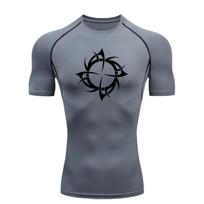 Compression Shirt Men's Sports T-shirt for Training Gym Jogging Running Workout Rashgard Tops Tee Quick Dry Short Sleeve T-Shirt S