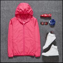 Hiking UV Sun Protect Clothing Men Women Cycling Jacket Waterproof Quick Dry Sun-Protective Outdoor Sports Skin Windbreaker S rožinė raudona spalva