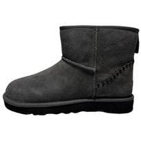 UGG CLASSIC MINI Cow Split Leather Thermal Snow Boots Men's Charcoal Gray 1115565-CHRC 41