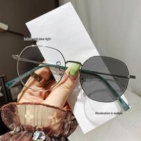 Women's Color-Changing Anti-Blue Light Prescription Glasses with Student-Style Frames for Everyday Wear