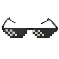 1/10/20PCS Creative Funny Mosaic Sunglasses Cool Party Vintage Shades Eyewear For Men Pixelated Sunglasses Black Women Glasses