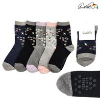 Arnold Palmer Women's Mid-Length Socks Non-Slip Flower Print Socks 5-Pair Set 5 Pairs - Non-slip Socks