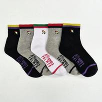 Arnold Palmer Exotic Ringle File Double Sole Women's Ankle Sports Socks 5 Pairs LSP029 5 pairs (color mix)