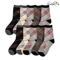 Arnold Palmer Women's Mid-Length Check Casual Comfortable Socks Set of 10 Made in Korea Gift UR02 (Group 10 Mixed) F