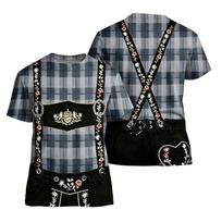Men's Retro Texture Print Short Sleeve T Shirt Vintage Style Loose Fit Summer Casual Top for Daily Wear Oktoberfest Costume S
