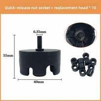 Quick Release Nut Removal Drill Bit Metal 1/4 3/8 Nut Zipper Drill Attachment Universal Bolt Extractor Tool