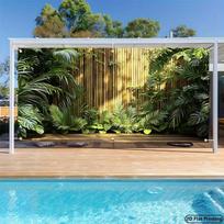 2D Lush Jungle Greenery Backdrop Photography Background Banner 47.2x31.5inch/120*80cm