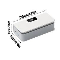 Rechargeable Mini Sealer, 6 Mode Electric Handheld Bag Sealer with Cutter & Magnetic Base for Kitchen, Snacks, Chips, Fruits balta