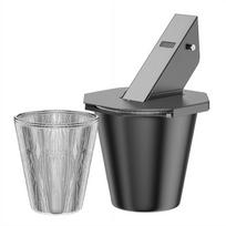 With Lid Grease Bucket Heavy-Duty Steel Heat-Resistant Coating Metal Bucket Leak-Proof Silicone Includes 2 Tinfoil Buckets juoda