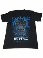 2025 Street Rock  European And American Industrial Metal Static X Band Lead Singer Skull Short Sleeve T-Shirt High Quality S įvairiaspalvis